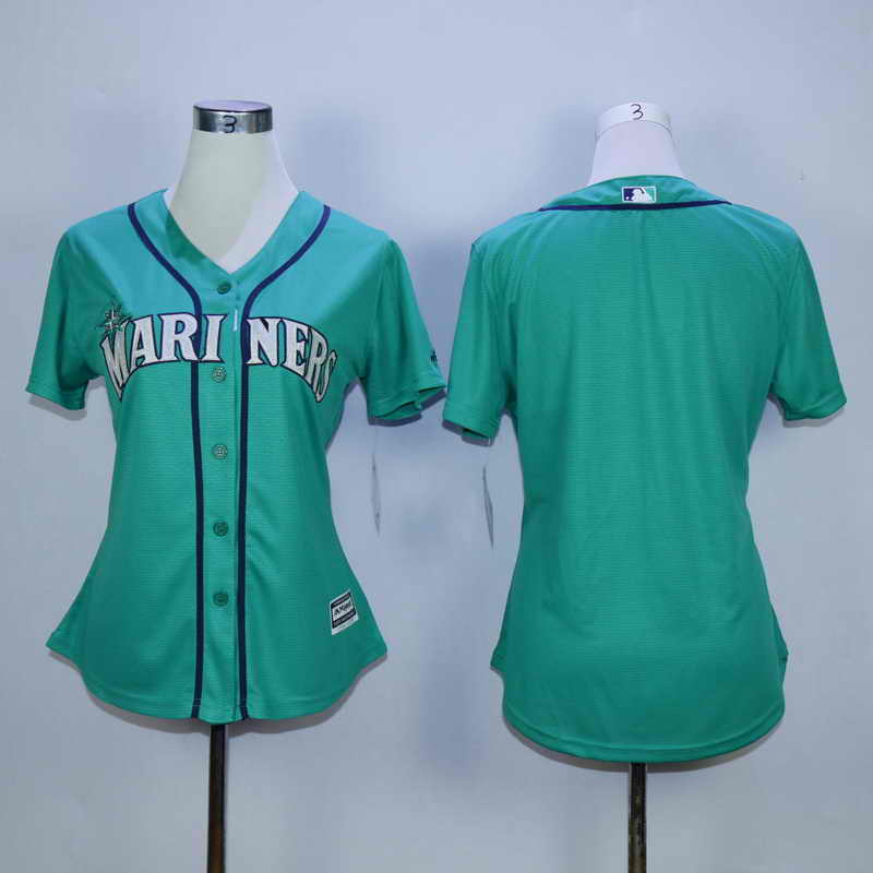 Mariners Blank Aqua Cool Base Women's Jerseys