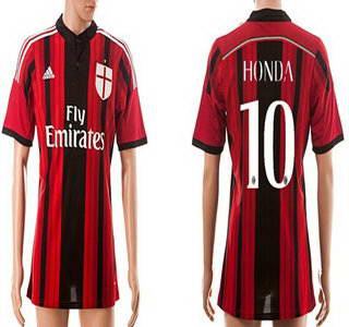 2014-15 AC Milan Blank Home Soccer AAA+ T-Shirt_Womens