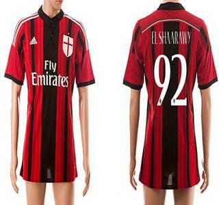 2014-15 AC Milan #92 El Shaarawy Home Soccer AAA+ T-Shirt