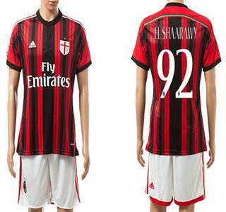 2014-15 AC Milan #92 El Shaarawy Home Soccer Shirt Kit