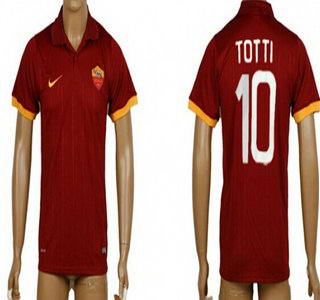 2014-15 AS Roma #10 Totti Home Soccer AAA+ T-Shirt