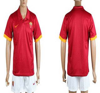 2014-15 AS Roma Blank Home Soccer Shirt Kit