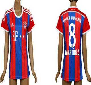 2014-15 Bayern Munchen #8 Martinez Home Soccer AAA+ T-Shirt_Womens