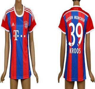 2014-15 Bayern Munchen #39 Kroos Home Soccer AAA+ T-Shirt_Womens