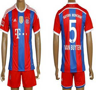 2014-15 Bayern Munchen #5 Van Buyten Home Soccer Shirt Kit2014-15 Bayern Munchen #5 Van Buyten Home Soccer Shirt Kit