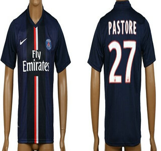 2014-15 Paris Saint-Germain #27 Pastore Home Soccer AAA+ T-Shirt