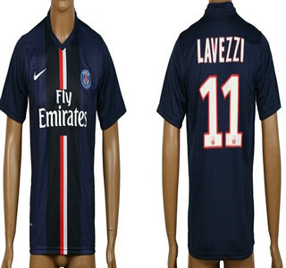 2014-15 Paris Saint-Germain #11 Lavezzi Home Soccer AAA+ T-Shirt