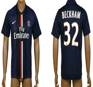 2014-15 Paris Saint-Germain #32 Beckham Home Soccer AAA+ T-Shirt