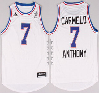 2015 NBA Eastern All-Stars #7 Carmelo Anthony Revolution 30 Swingman White Jersey