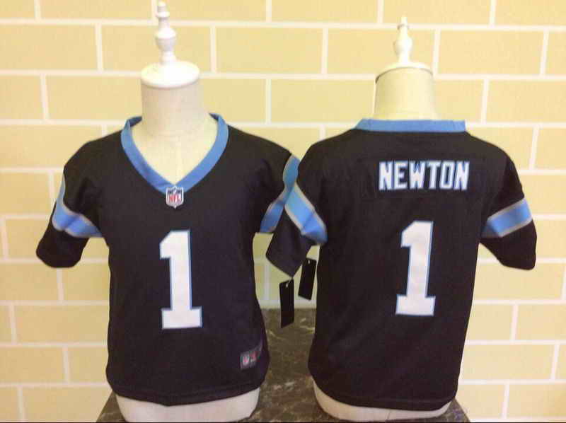 Nike Panthers 1 Cam Newton Black Toddler Game Jersey