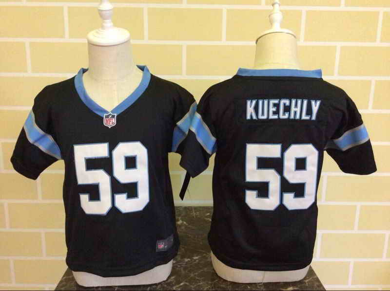 Nike Panthers 59 Luke Kuechly Black Toddler Game Jersey