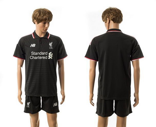 2015-16 Men's Liverpool FC Alternate Customized Black Soccer Shirt Kit