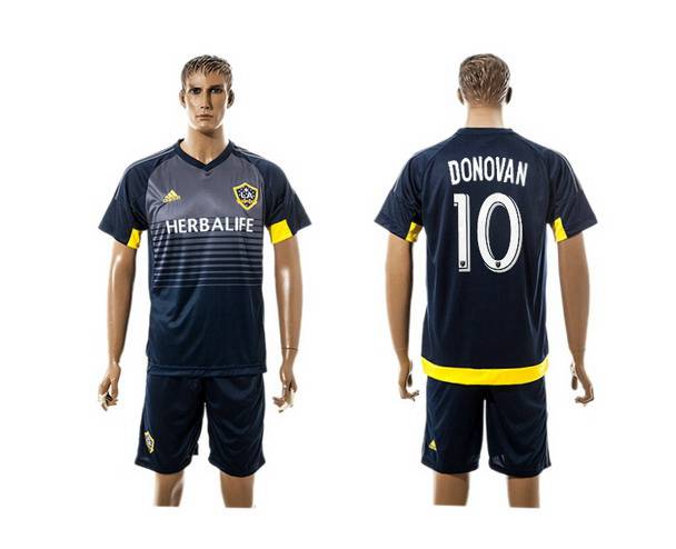 2015-16 Men's Los Angeles Galaxy Home #10 Donovan Navy Blue Soccer Shirt Kit