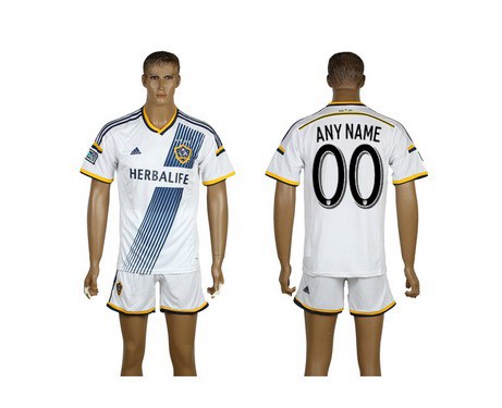 2015-16 Men's Los Angeles Galaxy Home Customized White Soccer Shirt Kit