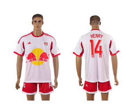 2015-16 New York Red Bulls #14 Henry Home Soccer Shirt Kit
