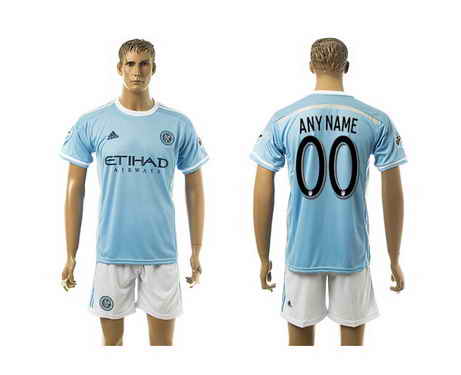 2015-16 New York City FC Customized Home Soccer Shirt Kit-1