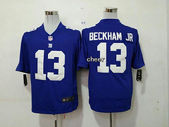 NFL New York Giants #13 beckham JR blue Game New Players Jersey