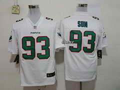 NFL Miami Dolphins #93 sun white 2015 New Game Jersey