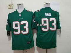 NFL Miami Dolphins #93 sun green 2015 New Game Jersey