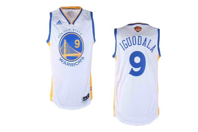 Revolution 30 Warriors #9 Andre Iguodala White The Finals Patch Stitched NBA Jersey