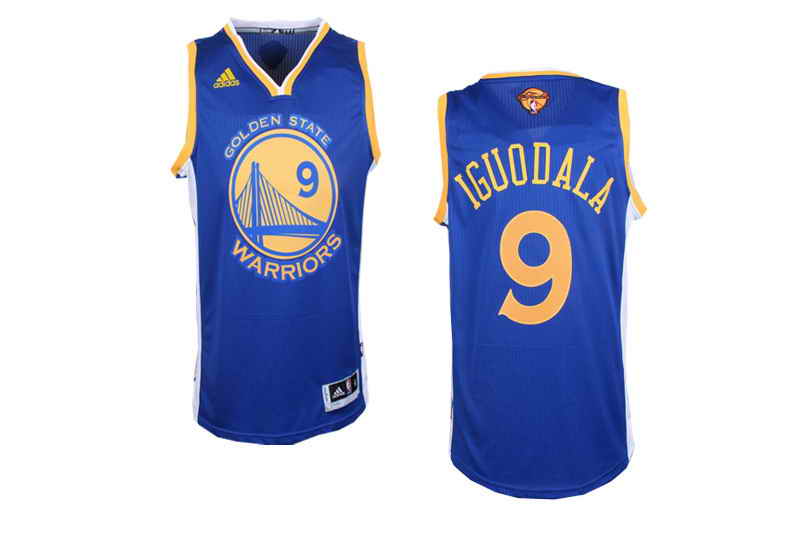 Revolution 30 Warriors #9 Andre Iguodala Blue The Finals Patch Stitched NBA Jersey