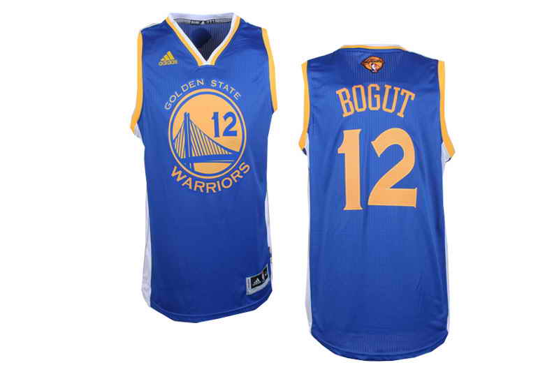 Revolution 30 Warriors #12 Andrew Bogut Blue The Finals Patch Stitched NBA Jersey