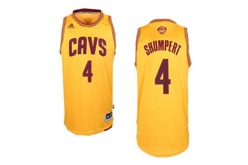 Cavaliers #4 Iman Shumbert Yellow Alternate The Finals Patch Stitched NBA Jersey