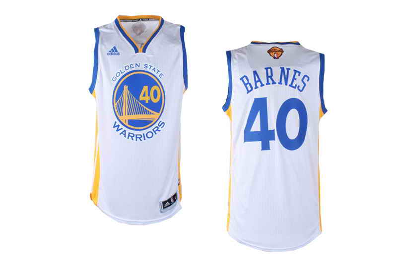 Revolution 30 Warriors #40 Harrison Barnes White The Finals Patch Stitched NBA Jersey