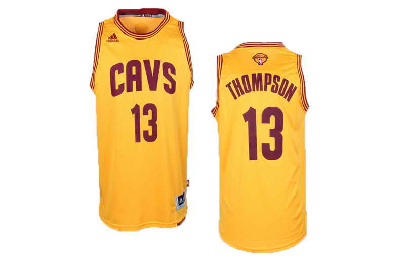 Cavaliers #13 Tristan Thompson Yellow Alternate The Finals Patch Stitched NBA Jersey