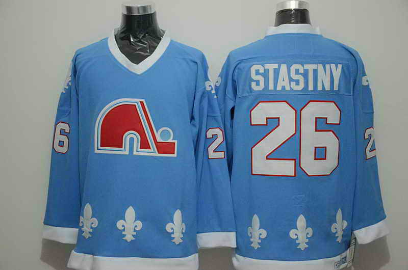 Quebec Nordiques #26 Stastny Light Blue Throwback Jersey