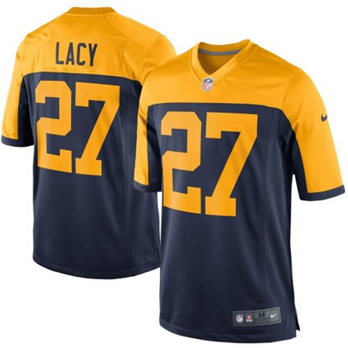 Nike Packers #27 Eddie Lacy Navy Blue Alternate Youth Stitched NFL New Elite Jersey