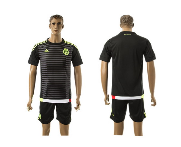 2015-16 Mexico National Team Blank Home Soccer Shirt Kit1