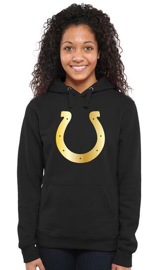 Women's Indianapolis Colts Pro Line Black Gold Collection Pullover Hoodie