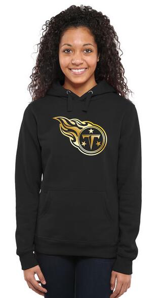 Women's Tennessee Titans Pro Line Black Gold Collection Pullover Hoodie