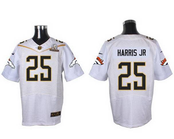 Denver Broncos #25 Chris Harris Jr White 2016 Pro Bowl Nike Elite Jersey