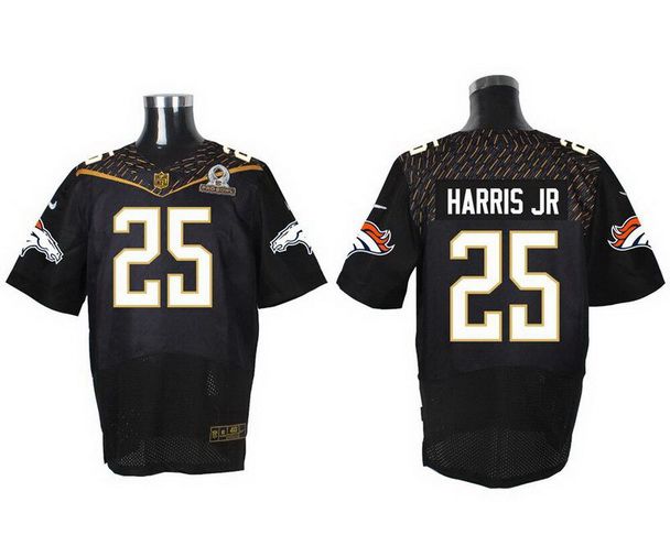 Denver Broncos #25 Chris Harris Jr Black 2016 Pro Bowl Nike Elite Jersey