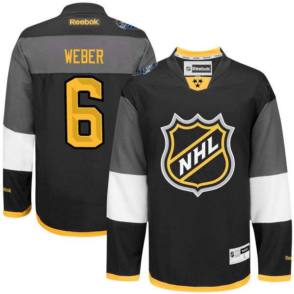 NHL #6 Shea Weber Black 2016 All-Star Premier Jersey