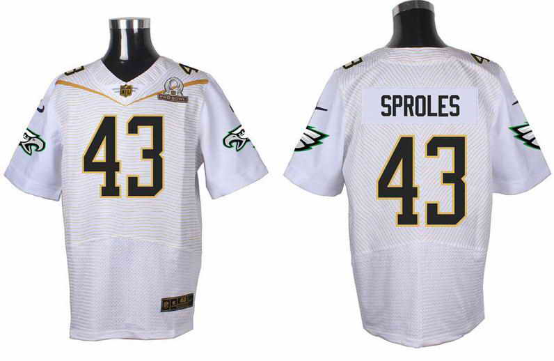 Nike Philadelphia Eagles #43 Darren Sproles White 2016 Pro Bowl Elite Jersey