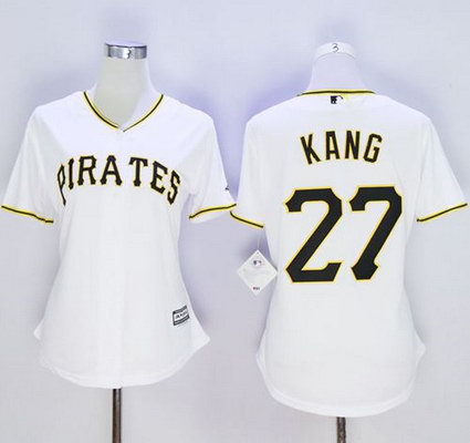 Women's Pittsburgh Pirates #27 Jung-ho Kang White Home Stitched Baseball Jersey
