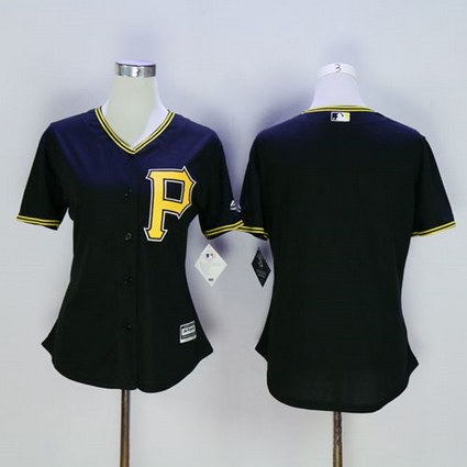 Women's Pittsburgh Pirates Blank Black Fashion Stitched MLB Jersey