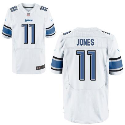 Detroit Lions #11 Marvin Jones White Road NFL Nike Elite Jersey