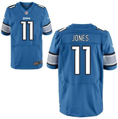 Detroit Lions #11 Marvin Jones Light Blue Team Color NFL Nike Elite Jersey