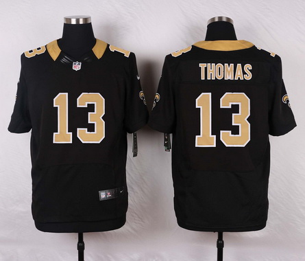 Men's New Orleans Saints #13 Michael Thomas Black Team Color NFL Nike Elite
