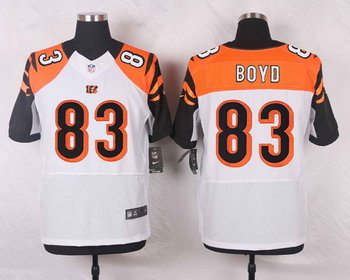 Nike Cincinnati Bengals #83 Tyler Boyd White Road Men's Elite Jersey