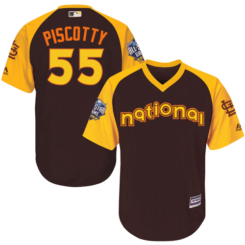 National League St. Louis Cardinals #55  Stephen Piscotty Brown 2016 MLB All-Star Jersey - Men's