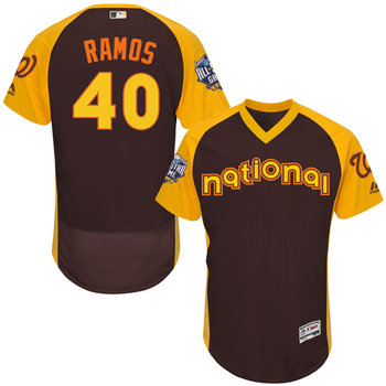 National League Washington Nationals #40 Wilson Ramos Brown 2016 All-Star Jersey - Men's