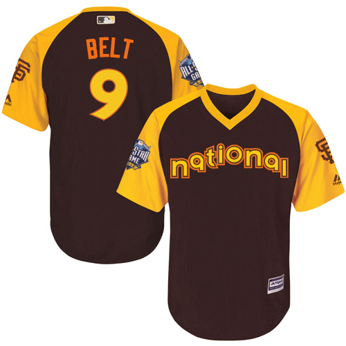National League San Francisco Giants #9 Brandon Belt Brown 2016 MLB All-Star Jersey - Men's