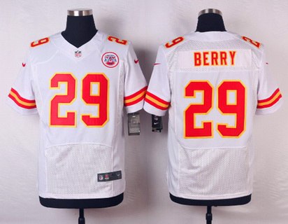 Kansas City Chiefs #29 Eric Berry White Road NFL Nike Elite Jersey