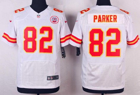 Kansas City Chiefs #82 Brian Parker White Nike Elite Jersey