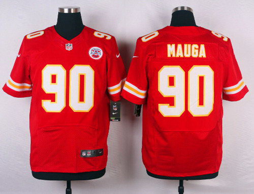 Kansas City Chiefs Josh Mauga #90 Red Elite Stitched Jerseys